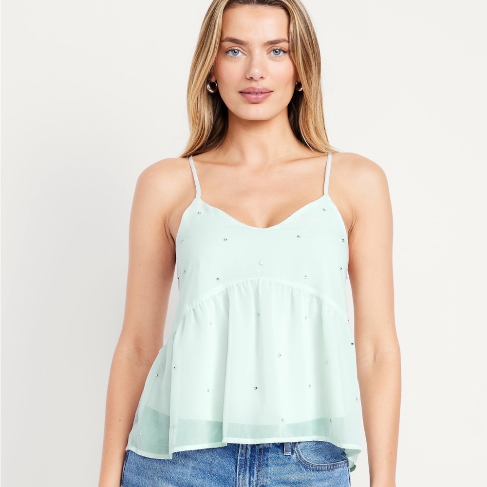 Old Navy Embellished Cami Peplum Top